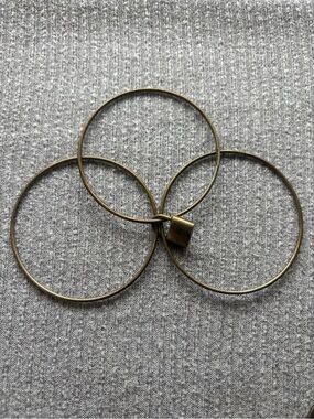 Vintage Sterling Silver 925 Tiffany & Co 1837 Triple Bangle Bracelet Set Padlock